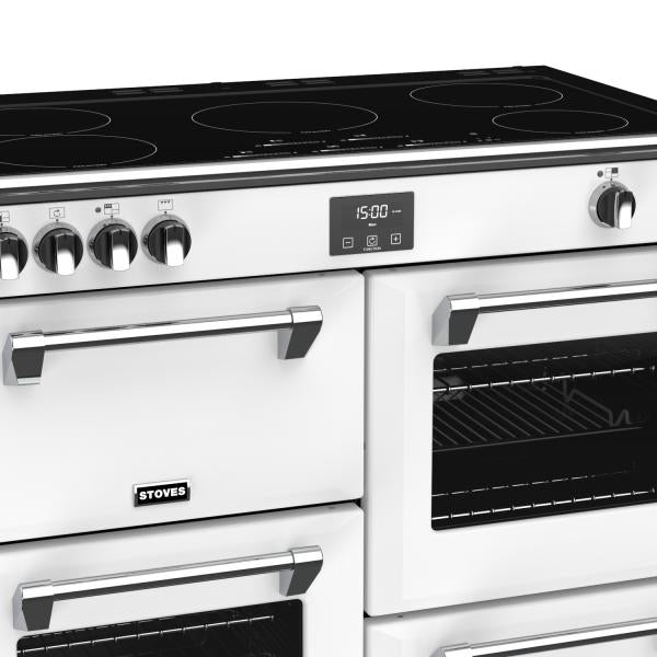 STOVES RICHMOND Deluxe S1000 EI INDUKTION CB Icy White/Chrom