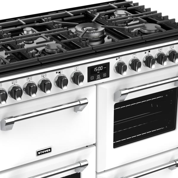 STOVES RICHMOND Deluxe S1000 DF GAS CB Icy White/Chrom