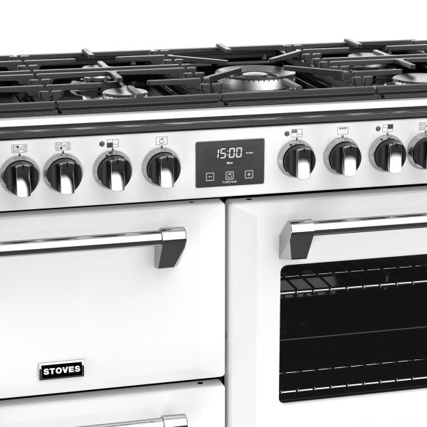 STOVES RICHMOND Deluxe S1000 DF GAS CB Icy White/Chrom