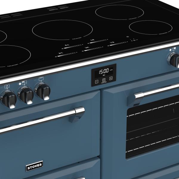 STOVES RICHMOND Deluxe S1100 EI INDUKTION CB Thunder Blue/Chrom