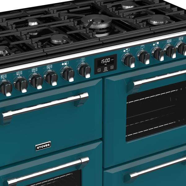 STOVES RICHMOND Deluxe S1100 DF GAS CB Kingfisher Teal/Chrom