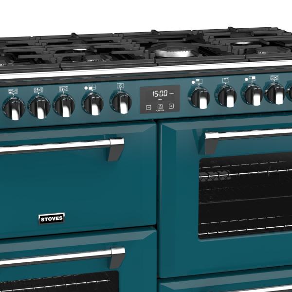 STOVES RICHMOND Deluxe S1100 DF GAS CB Kingfisher Teal/Chrom