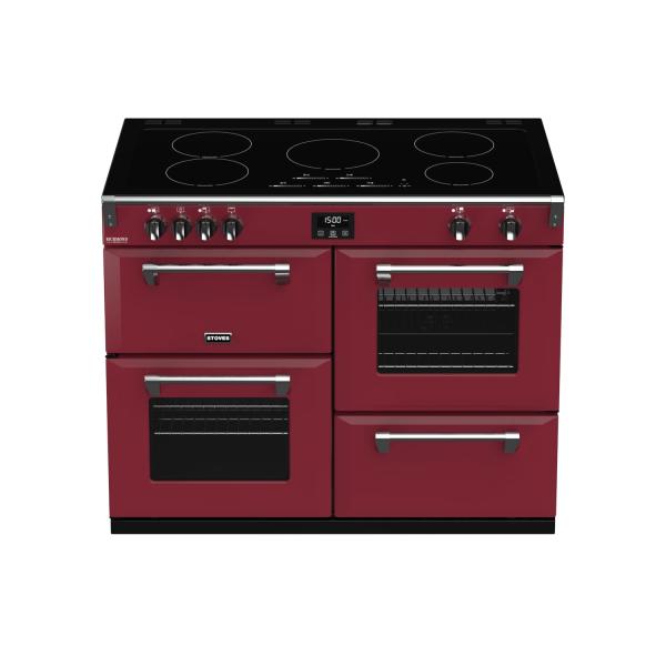 STOVES RICHMOND Deluxe S1100 EI INDUKTION CB Chili Red/Chrom