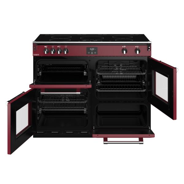 STOVES RICHMOND Deluxe S1100 EI INDUKTION CB Chili Red/Chrom