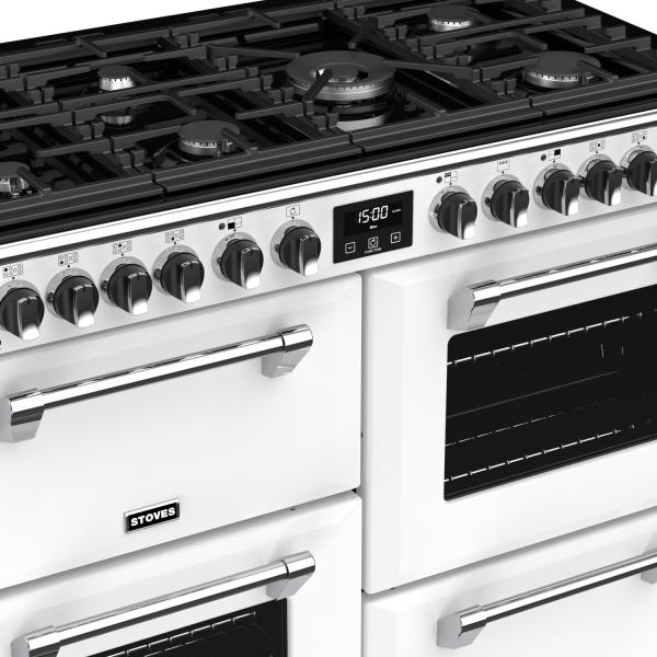 STOVES RICHMOND Deluxe S1100 DF GAS CB Icy White/Chrom