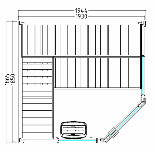 Sentiotec Harvia Basic Corner Massivsauna