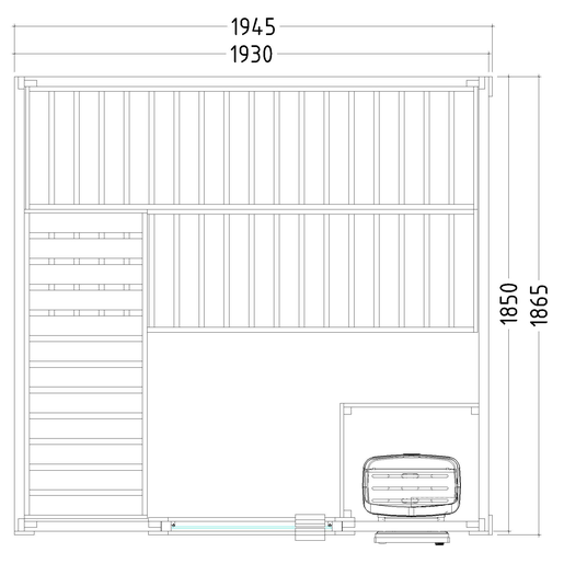 Sentiotec Harvia Basic Large Massivsauna